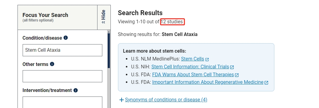 干細(xì)胞治療共濟(jì)失調(diào)的臨床研究進(jìn)展