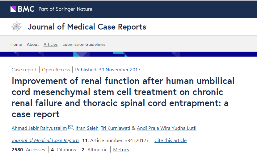 2017年干細胞治療慢性腎病臨床案例 2017年干細胞治療慢性腎病臨床案例