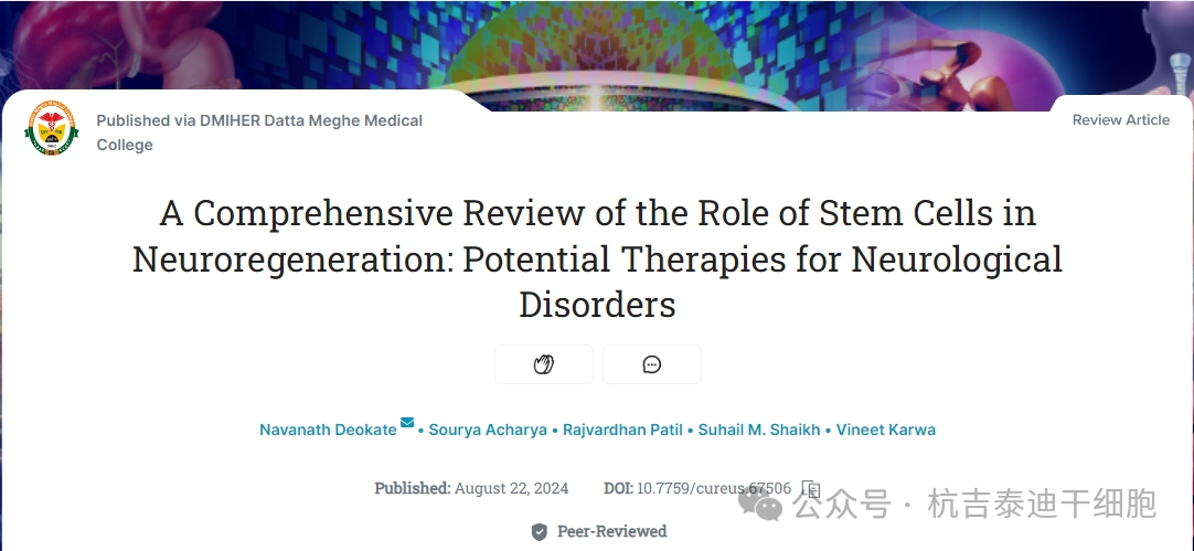 干細胞作用機制之一(神經再生):成為治療神經系統疾病的潛在療法