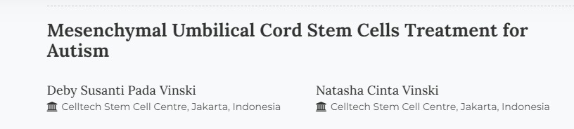 間充質臍帶干細胞治療自閉癥