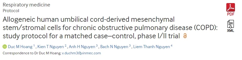 同種異體人臍帶間充質(zhì)干細(xì)胞/基質(zhì)細(xì)胞治療慢性阻塞性肺病 (COPD)：匹配病例對(duì)照、I/II期臨床試驗(yàn)的研究方案