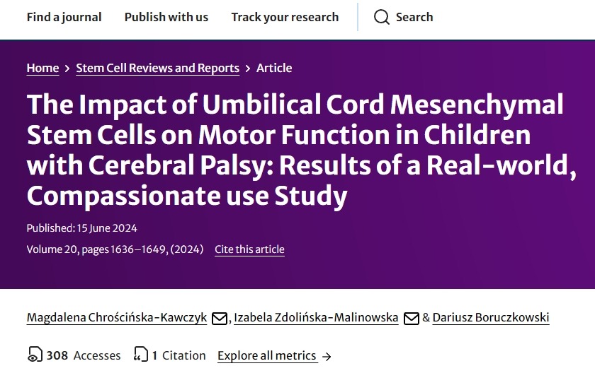 臍帶間充質(zhì)干細(xì)胞對(duì)腦癱兒童運(yùn)動(dòng)功能的影響:真實(shí)世界、同情使用研究的結(jié)果 臍帶間充質(zhì)干細(xì)胞對(duì)腦癱兒童運(yùn)動(dòng)功能的影響:真實(shí)世界、同情使用研究的結(jié)果