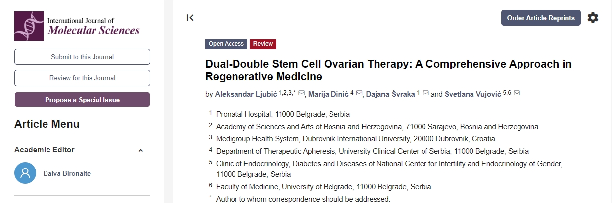 雙干細胞療法治療卵巢早衰：再生醫(yī)學的綜合方法