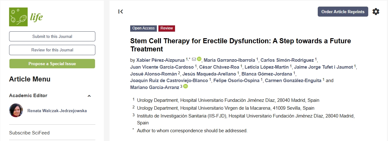 干細胞療法治療勃起功能障礙：邁向未來治療的一步
