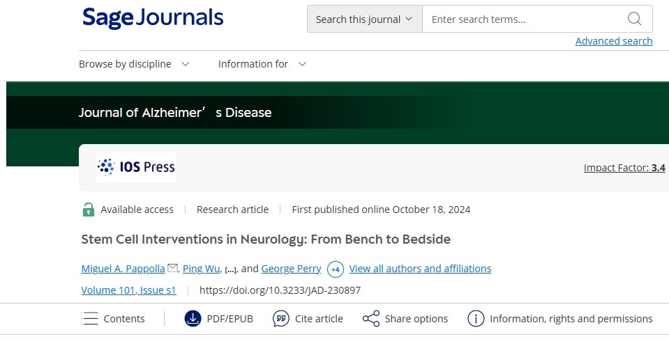 神經修復新紀元：干細胞的多靶點機制與六大神經系統疾病的臨床轉化進展
