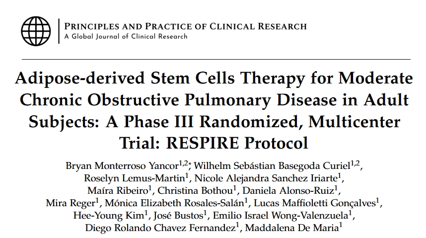 脂肪干細(xì)胞治療成人中度慢性阻塞性肺?。阂豁?xiàng)III期隨機(jī)、多中心臨床試驗(yàn)：RESPIRE方案