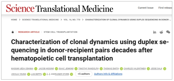 使用雙重測序在造血干細(xì)胞移植后幾十年對供體-受體配對的克隆動態(tài)進(jìn)行表征 使用雙重測序在造血干細(xì)胞移植后幾十年對供體-受體配對的克隆動態(tài)進(jìn)行表征