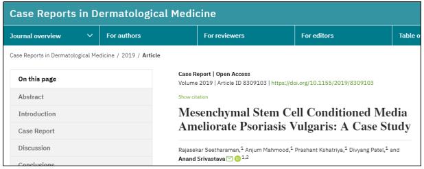 間充質干細胞條件培養基改善尋常型銀屑?。喊咐芯? style=