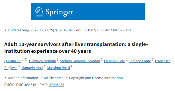 肝移植術(shù)后10年成年存活者：一家機構(gòu)40余年的經(jīng)驗